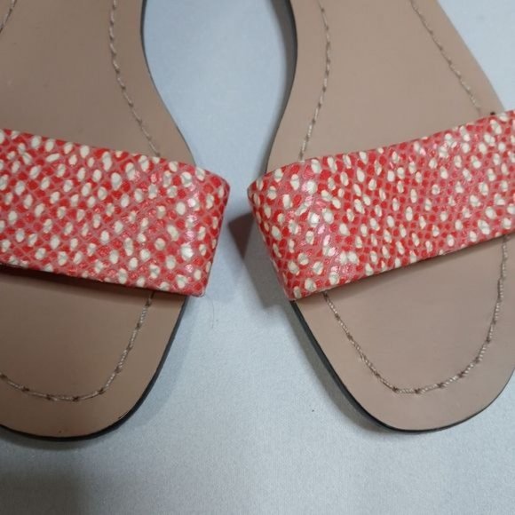 J.Crew Snake Skin Print Ankle Strap Leather Sandals Size 7 - Picture 5 of 13